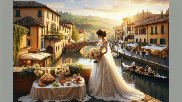 Numero 63 della Smorfia napoletana, 'a sposa per la Bilancia. &copy; Immagine creata con Dall-E