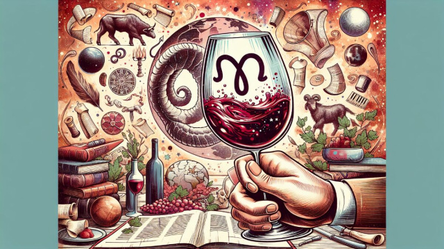 Numero 45 della Smorfia napoletana, 'o vino bbuono per l'Ariete. &copy; Immagine creata con Dall-E
