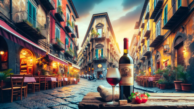 Numero 45 della Smorfia napoletana, 'o vino buono per il segno della Bilancia. &copy; Immagine creata con Dall-E