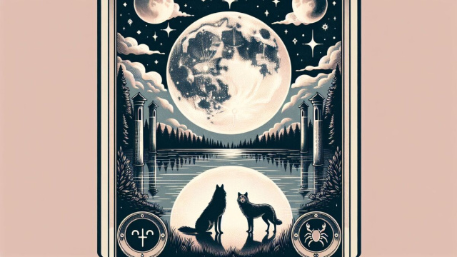 Luna dei tarocchi e il segno Cancro &copy; Immagine creata con Dall-E