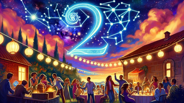 Numero 20 della Smorfia napoletana, 'a festa, per il Cancro. &copy; Immagine creata con Dall-E