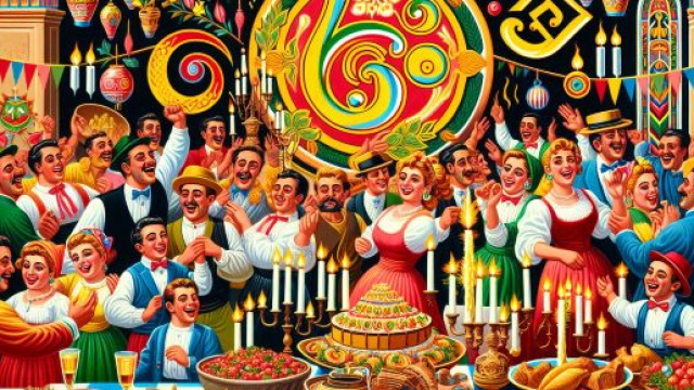 Numero 20 della Smorfia napoletana, 'a festa per la Bilancia. &copy; Immagine creata con Dall-E
