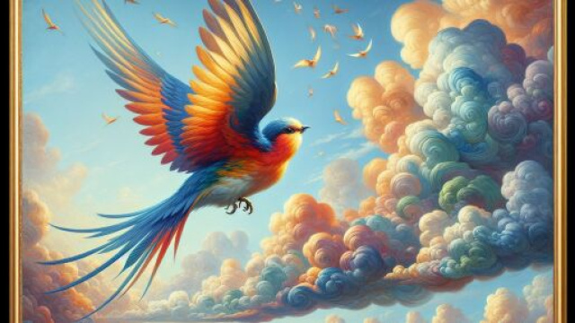 Numero 35 della Smorfia napoletana, l'uccellino. &copy; Immagine creata con Dall-E