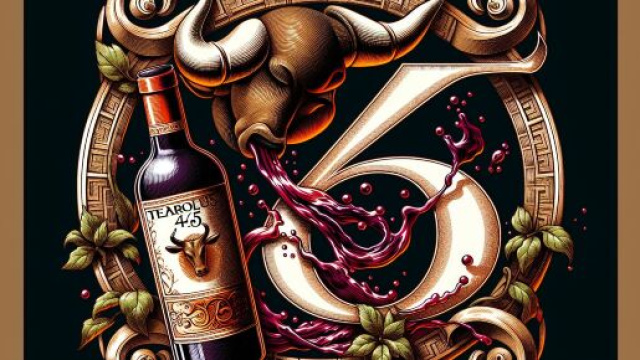 Numero 45 della Smorfia napoletana, 'o vino bbuono, per il Toro. &copy; Immagine creata con Dall-E