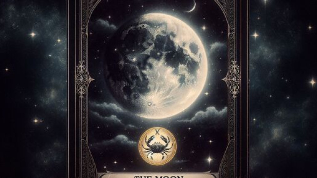 Immagine ispirata alla carta dei tarocchi della Luna e al segno del Cancro &copy; Immagine creata con Dall-E
