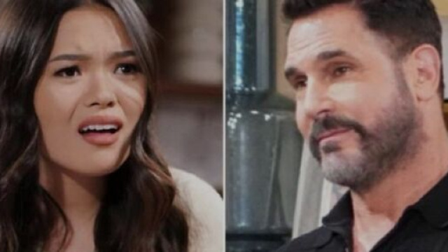 Luna e Bill in una scena di Beautiful &copy; Mediaset.