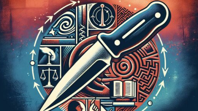 Numero 41 della Smorfia napoletana, 'o curtiello per il Cancro. &copy; Immagine creata con Dall-E