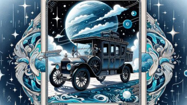 Carro tra le stelle per l'Acquario il 6 settembre 2025 &copy; Immagine creata con Dall-E