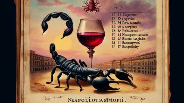 Numero 45 della Smorfia napoletana, 'o vino bbuono per lo Scorpione. &copy; Immagine creata con Dall-E
