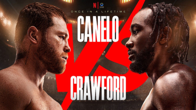 La cover dell&rsquo;incontro Canelo vs Crawford &copy; Netflix.