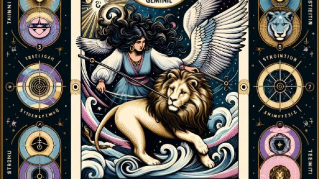 Immagine della carta dei tarocchi della Forza per Gemelli. &copy; Immagine creata con Dall-E