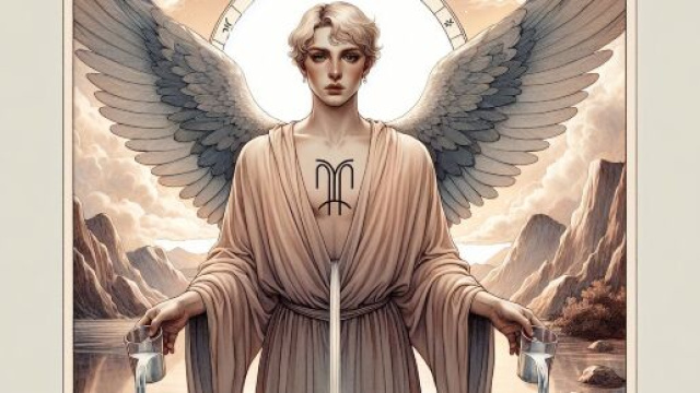 La carta dei tarocchi Temperanza unita al segno zodiacale della Vergine &copy; Immagine creata con Dall-E