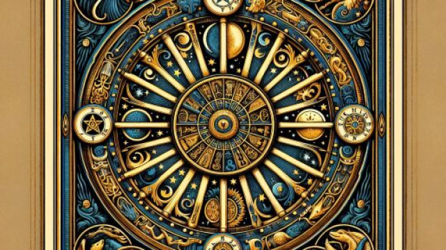La carta della Ruota della Fortuna per l'oroscopo dell'Ariete. &copy; Immagine creata con Dall-E