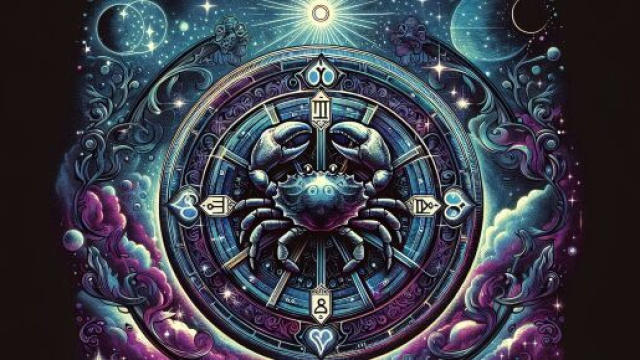Ruota della Fortuna con simboli del Cancro &copy; Immagine creata con Dall-E