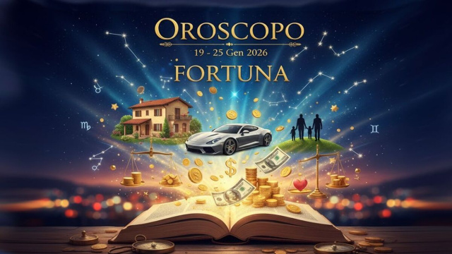 Locandina per l'oroscopo della fortuna della settimana - &copy; Pixabay IA.