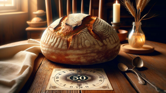 Numero 50 della Smorfia napoletana, 'o ppane, per il Toro. &copy; Immagine creata con Dall-E