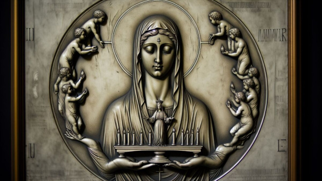 Numero 8 della Smorfia napoletana, 'a Maronna, Bilancia. &copy; Immagine creata con Dall-E