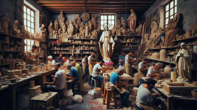 Numero 86 della Smorfia napoletana, 'a puteca, per la Vergine. &copy; Immagine creata con Dall-E