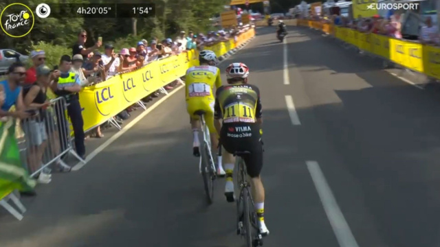 Tadej Pogacar e Jonas Vingegaard - &copy; Screenshot Eurosport