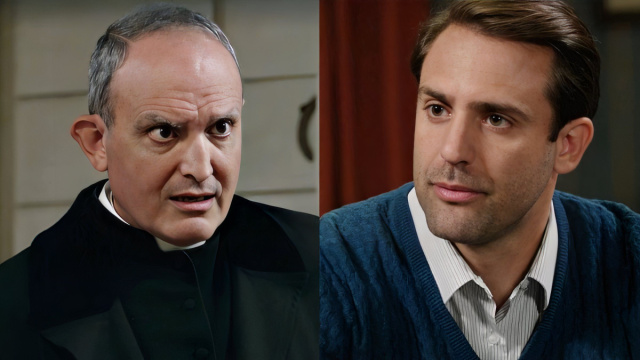 Don Saverio ed Enrico - screenshot &copy; Rai 1.