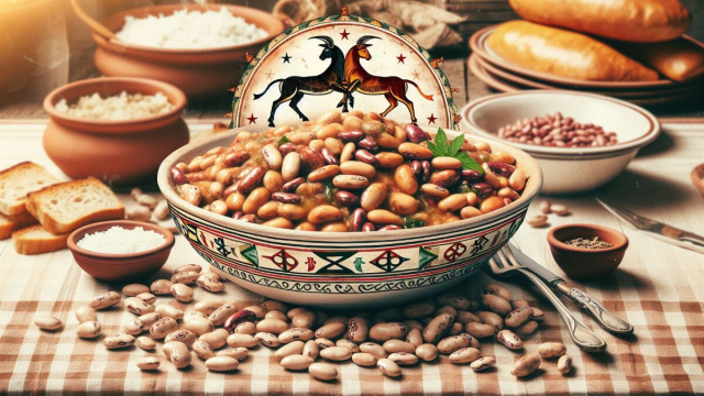 Numero 10 della Smorfia napoletana, 'e fasule, associato al Sagittario. &copy; Immagine creata con Dall-E