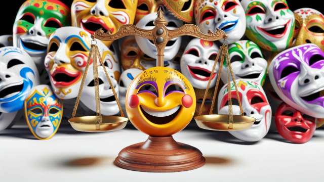 Numero 19 della Smorfia napoletana, 'a resata, Bilancia. &copy; Immagine creata con Dall-E