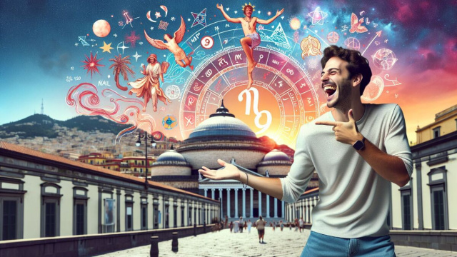 Numero 19 della Smorfia napoletana, 'a resata, Sagittario. &copy; Immagine creata con Dall-E