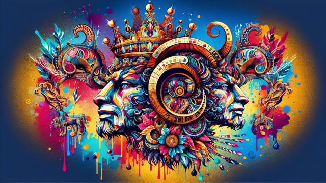 Numero 34 della Smorfia napoletana, 'a capa, per il Capricorno. &copy; Immagine creata con Dall-E