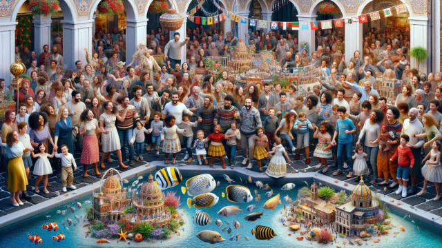 Numero 20 della Smorfia napoletana, 'a festa, per l'Acquario. &copy; Immagine creata con Dall-E