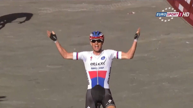 Zdenek Stybar, vincitore della Strade Bianche 2015 - &copy; Screenshot Eurosport