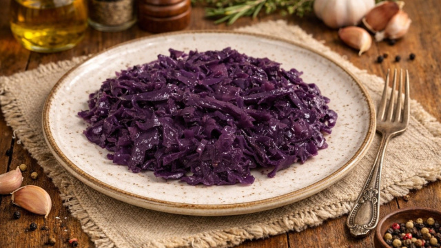 Cavolo viola stufato: un contorno sano e gustoso