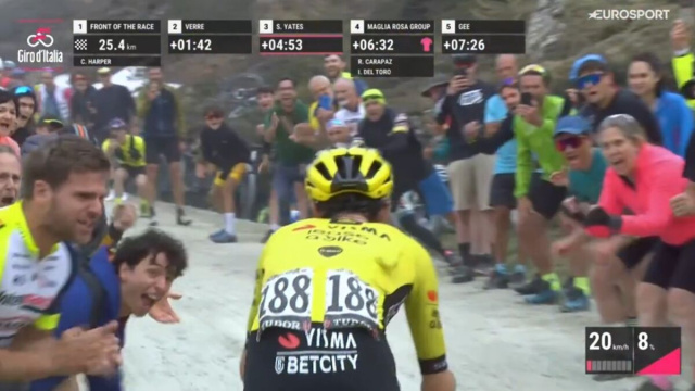 Simon Yates al Giro d'Italia - &copy; Screenshot Eurosport