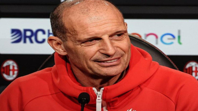 Massimiliano Allegri, allenatore del Milan, in conferenza stampa. (Foto: profilo Instagram ufficiale A.C. Milan)