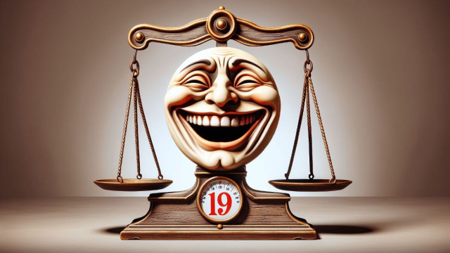 Numero 19 della Smorfia napoletana, 'a resata, dedicato alla Bilancia. &copy; Immagine creata con Dall-E