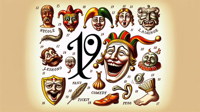 Numero 19 della Smorfia napoletana, 'a resata, per i Gemelli. &copy; Immagine creata con Dall-E