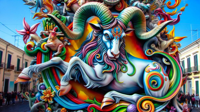 Numero 20 della Smorfia napoletana, la festa, interpretazione astrologica per il Capricorno. &copy; Immagine creata con Dall-E