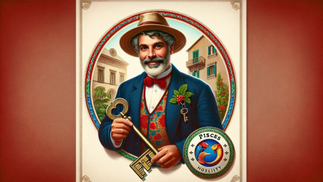 Numero 31 della Smorfia napoletana, 'o patrone 'e casa, Pesci. &copy; Immagine creata con Dall-E