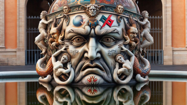 Numero 34 della Smorfia napoletana, 'a capa, la testa, per il Cancro. &copy; Immagine creata con Dall-E