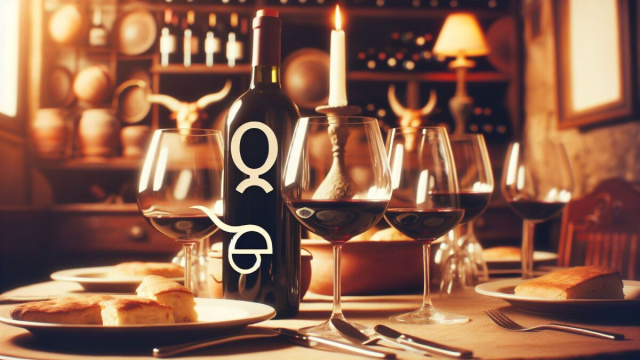 Numero 45 della Smorfia napoletana, 'o vino bbuono, per il Toro. &copy; Immagine creata con Dall-E