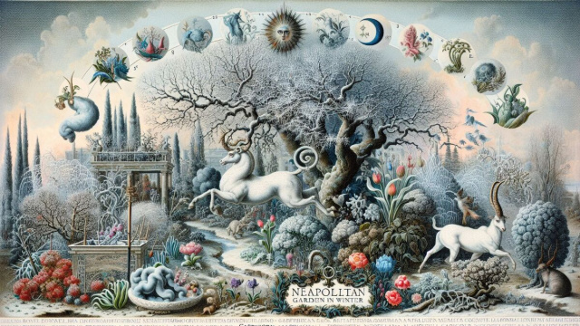 Numero 51 della Smorfia napoletana, 'o giardino per il Capricorno. &copy; Immagine creata con Dall-E