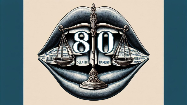 Numero 80 della Smorfia napoletana, 'a vocca, Bilancia. &copy; Immagine creata con Dall-E