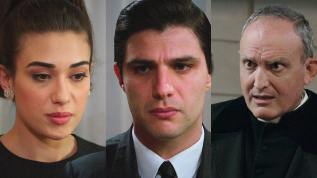 Rosa, Marcello e don Saverio - screenshot &copy; Rai