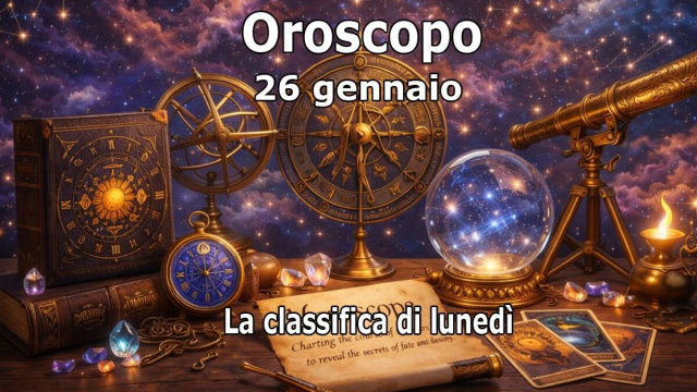 Locandina per l'oroscopo del 26 gennaio con classifica - &copy; Pixabay IA.