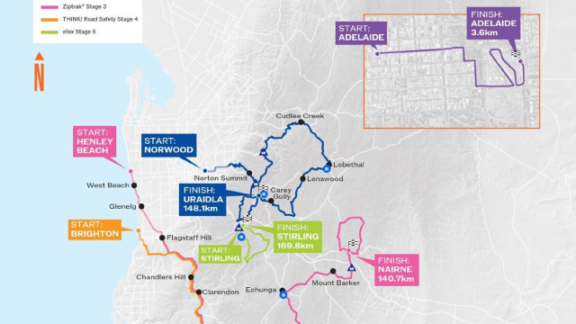 Il circuito del tour down under.