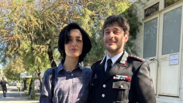 Levante e Lino Guanciale &copy;L'Invisibile - La Cattura di Matteo Messina Denaro/Rai.