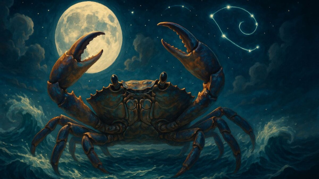 Illustrazione ispirata al segno zodiacale del Cancro. &copy; Immagine creata con Dall-E