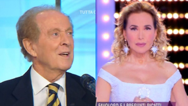 Memo Remigi e Barbara d'Urso (Screnshot Mediaset).