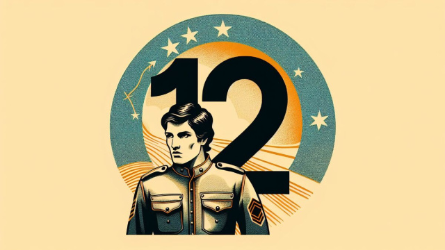 Numero 12 della Smorfia napoletana, il soldato simbolo di resilienza per il Capricorno oggi. &copy; Immagine creata con Dall-E