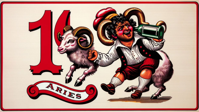 Numero 14 della Smorfia napoletana, l'ubriaco. &copy; Immagine creata con Dall-E