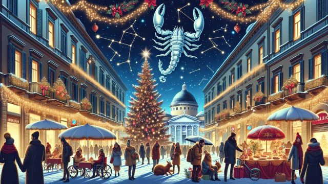 Numero 20 della Smorfia napoletana, 'a festa, per il segno dello Scorpione. &copy; Immagine creata con Dall-E